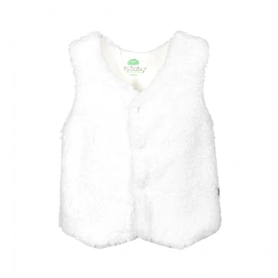 Fs Baby Girls White Fleece Baby Waistcoat