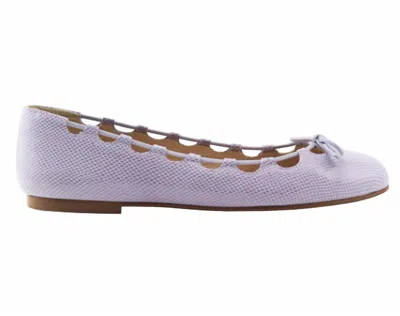 Fs/ny Women's Charlott Ballet Flat Shoes In Lilac Snake In Blue
