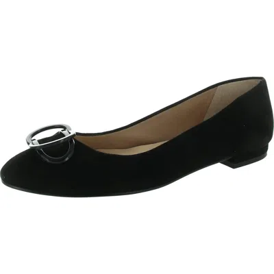 Fs/ny Womens Embellished Leather Flat Shoes In Black