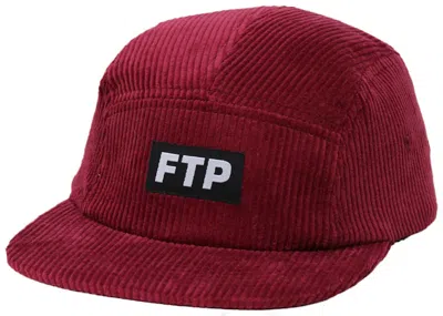 Pre-owned Ftp Corduroy Camp Hat In Burgundy