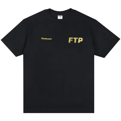 Pre-owned Ftp Men's  10 Year Logo Tee Shirt In Black
