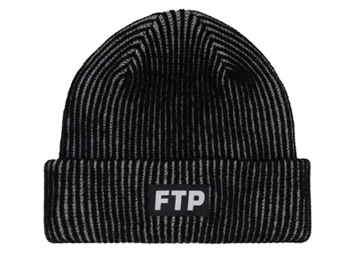 Pre-owned Ftp Men's  2tone Logo Beanie In Black