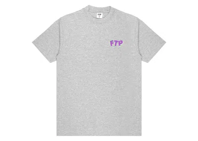 Pre-owned Ftp Men's  3d Logo Tee Shirt In Heather Grey In Gray