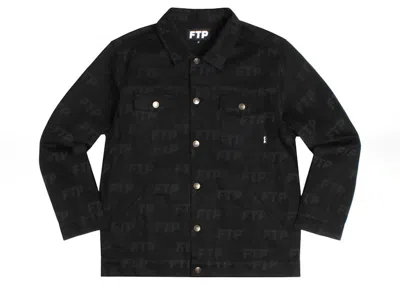 Pre-owned Ftp Men's  All Over Denim Jacket In Black