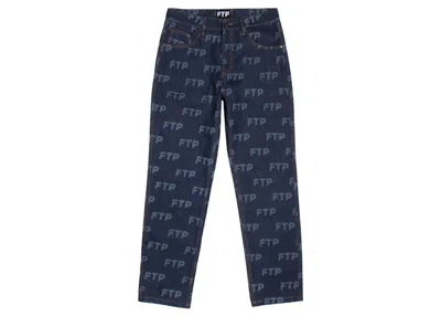 Pre-owned Ftp Men's  All Over Denim Pant (fw21) In Indigo