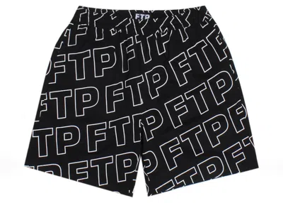 Pre-owned Ftp Men's  All Over Outline Logo Short In Black