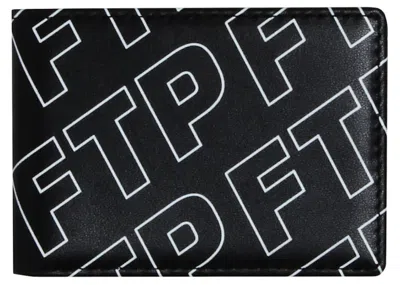 Pre-owned Ftp Men's  All Over Outline Logo Wallet In Black