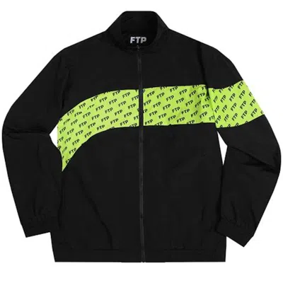 Pre-owned Ftp Men's  Allover Panel Track Jacket In Black