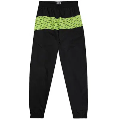 Pre-owned Ftp Men's  Allover Panel Track Pant In Black