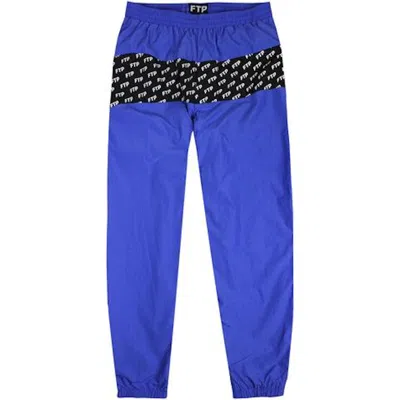 Pre-owned Ftp Men's  Allover Panel Track Pant In Blue