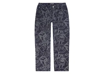 Pre-owned Ftp Men's  Archive Denim Pant In Indigo In Purple