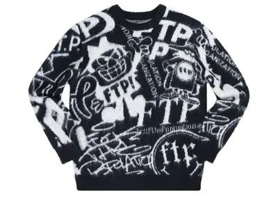 Pre-owned Ftp Men's  Archive Mohair Sweater In Black