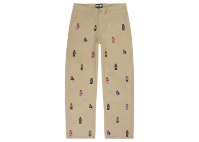 Pre-owned Ftp Men's  Bear Chino Pant In Khaki