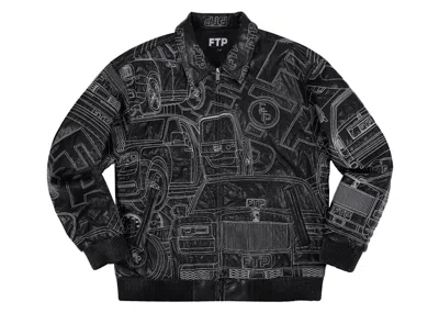 Pre-owned Ftp Men's  Big Body Leather Jacket In Black