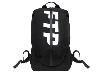 Pre-owned Ftp Men's  Center Zip Logo Backpack In Black