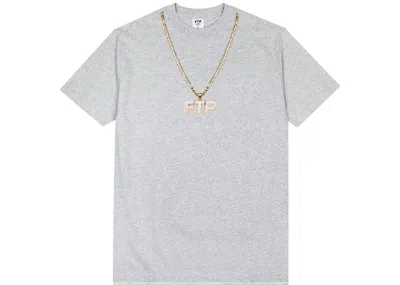 Pre-owned Ftp Men's  Chain Tee Shirt In Heather Gray