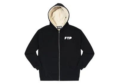 Pre-owned Ftp Men's  Chenille Logo Zip In Hoodie