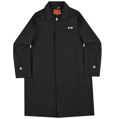 Pre-owned Ftp Men's  Crucifix Trench Coat In Black