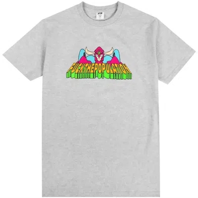 Pre-owned Ftp Men's  Destroyer Tee Shirt In Heather Grey In Gray