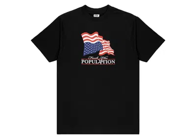 Pre-owned Ftp Men's  Distress Flag Tee Shirt In Black