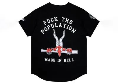 Pre-owned Ftp Men's  Fuck Baseball Jersey In Black