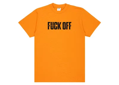Pre-owned Ftp Men's  Fuck Off Tee Shirt In Orange