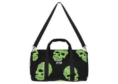 Pre-owned Ftp Men's  Glow In The Dark Skull Duffle Bag In Black