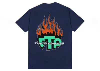 Pre-owned Ftp Men's  Last Priority Tee Shirt In Navy Blue
