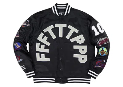 Pre-owned Ftp Men's  League Varsity Jacket In Black