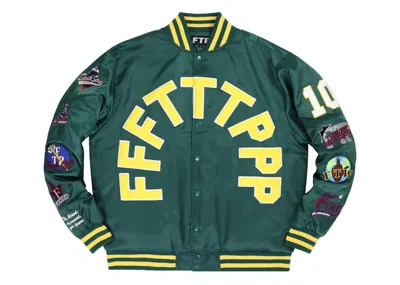Pre-owned Ftp Men's  League Varsity Jacket In Green