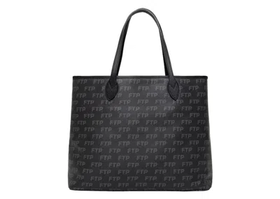 Pre-owned Ftp Men's  Logo Repete Tote Bag In Black
