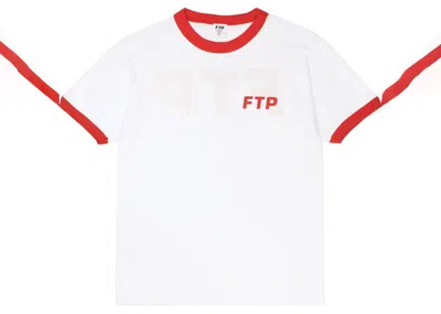 Pre-owned Ftp Men's  Logo Ringer Tee Shirt In Red