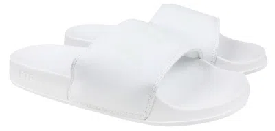 Pre-owned Ftp Men's  Logo Slide Sneakers In White/glow In The Dark