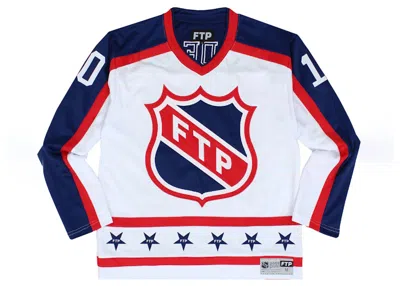 Pre-owned Ftp Men's  Made In Hell Hockey Jersey In White