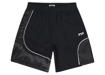 Pre-owned Ftp Men's  Mesh Piping Short In Black