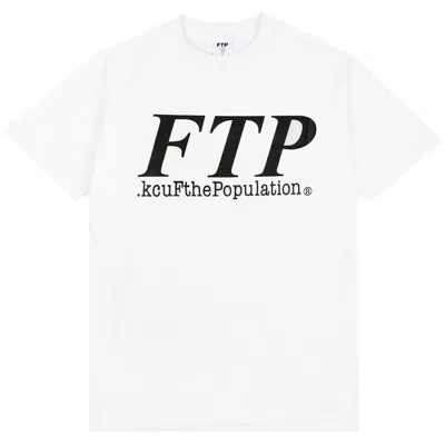 Pre-owned Ftp Men's  Og Logo Tee Shirt In White
