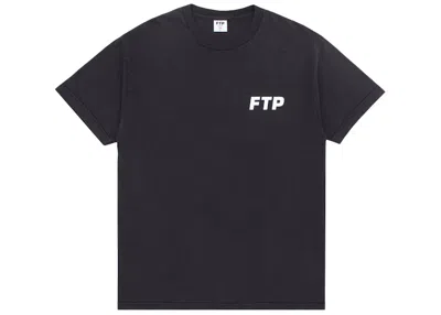 Pre-owned Ftp Men's  Overdyed Logo Tee Shirt In Black