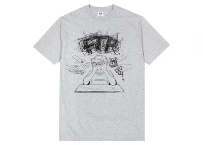 Pre-owned Ftp Men's  Peer Pressure Tee Shirt In Heather Grey