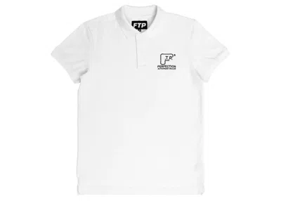 Pre-owned Ftp Men's  Perfection Polo Shirt In White