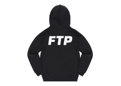 Pre-owned Ftp Men's  Puff Print Logo Pullover In Black
