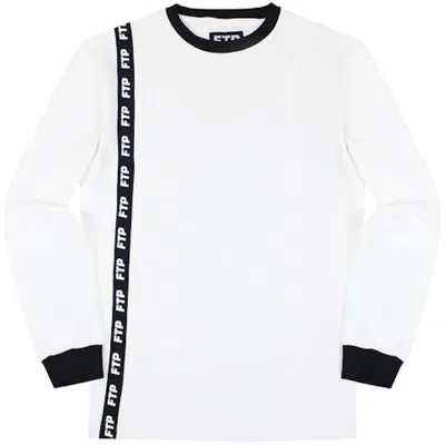 Pre-owned Ftp Men's  Repeat Logo Thermal T-shirt In White