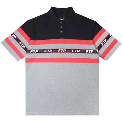 Pre-owned Ftp Men's  Repeat Polo Shirt In Black
