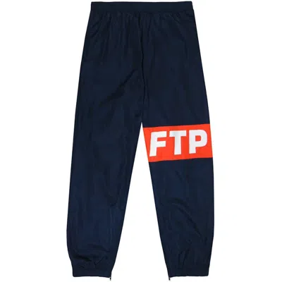 Pre-owned Ftp Men's  Repeat Waterproof Runner Pant In Navy Blue