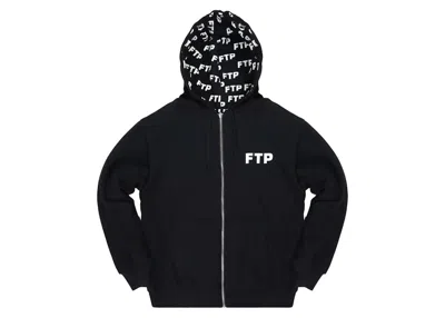 Pre-owned Ftp Men's  Reversible Logo Hoodie In Black