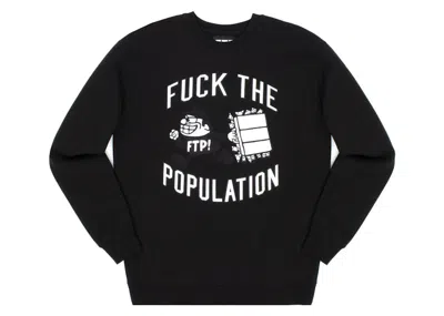 Pre-owned Ftp Men's  Robbery Crewneck Sweatshirt In Black