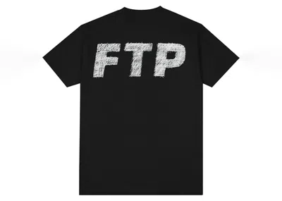 Pre-owned Ftp Men's  Scribble Logo Tee Shirt In Black