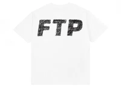Pre-owned Ftp Men's  Scribble Logo Tee Shirt In White