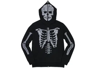 Pre-owned Ftp Men's  Skeleton Full Zip Hoodie In Black