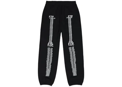 Pre-owned Ftp Men's  Skeleton Sweatpant In Black