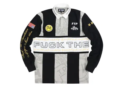Pre-owned Ftp Men's  Souvenir Rugby Shirt Jersey In Black